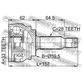 Шарнир приводного вала FEBEST 0410-CY34-1