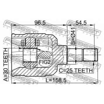 Шарнир приводного вала FEBEST 0411-CK-1