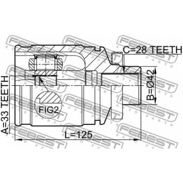 Шарнир приводного вала FEBEST 0411-CU20RH-1