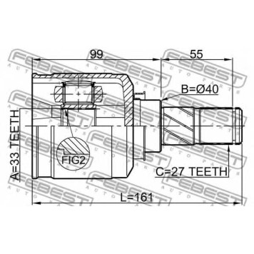 Шарнир приводного вала FEBEST 0411-CY34AT-1