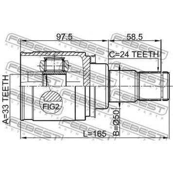Шарнир приводного вала FEBEST 0411-CY3MTLH-1