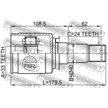 Шарнир приводного вала FEBEST 0411-CY3MTRH-1