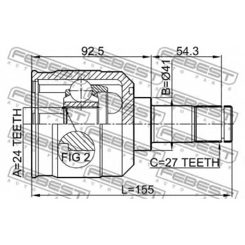 Шарнир приводного вала FEBEST 0411-EA-1