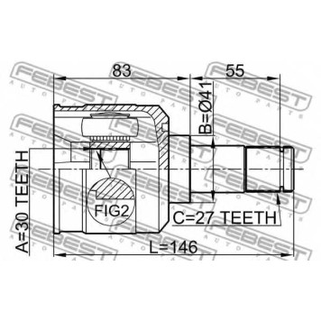 Шарнир приводного вала FEBEST 0411-EAUSA-1