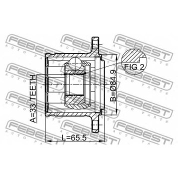 Шарнир приводного вала FEBEST 0411-KB4RH-1