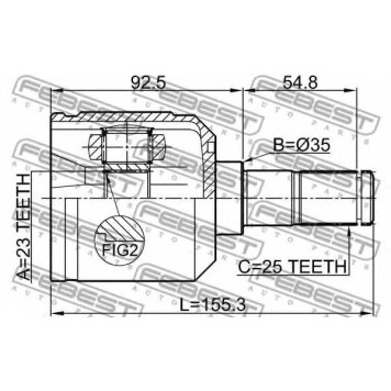 Шарнир приводного вала FEBEST 0411-N11W-1