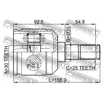 Шарнир приводного вала FEBEST 0411-N33-1