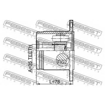 Шарнир приводного вала FEBEST 0411-V97RH-1