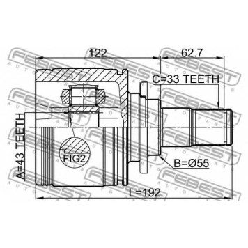 Шарнир приводного вала FEBEST 0411-V97WLHR-1