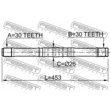 Приводной вал FEBEST 0412-CY2MTLH-1