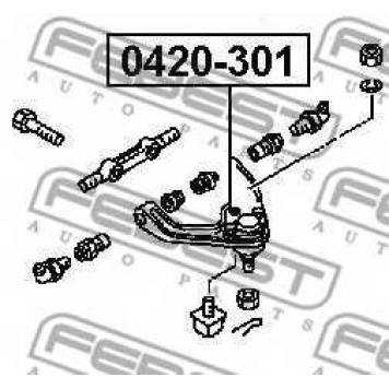 Несущий / направляющий шарнир FEBEST 0420-301-1