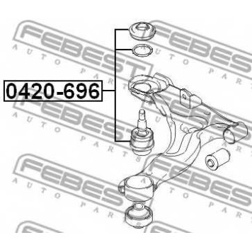 Несущий / направляющий шарнир FEBEST 0420-696-1