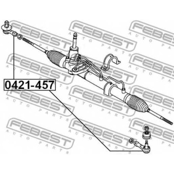 Наконечник поперечной рулевой тяги FEBEST 0421-457-1