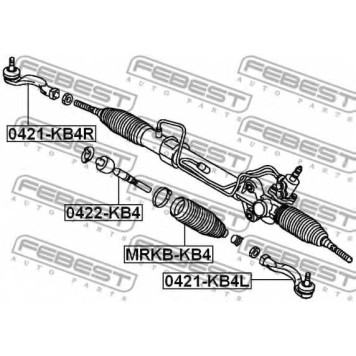 Наконечник поперечной рулевой тяги FEBEST 0421-KB4R-1
