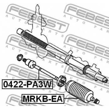 Осевой шарнир рулевой тяги FEBEST 0422-PA3W-1