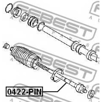 Осевой шарнир рулевой тяги FEBEST 0422-PIN-1