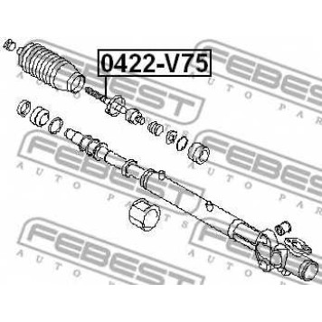 Осевой шарнир рулевой тяги FEBEST 0422-V75-1