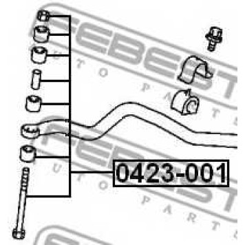 Тяга / стойка стабилизатора FEBEST 0423-001-1