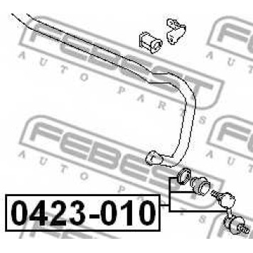 Тяга / стойка стабилизатора FEBEST 0423-010-1
