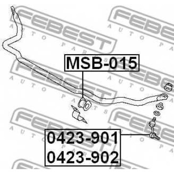 Тяга / стойка стабилизатора FEBEST 0423-902-1