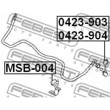 Тяга / стойка стабилизатора FEBEST 0423-903-1
