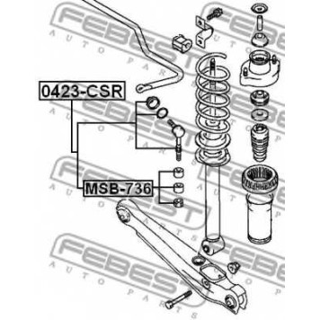 Тяга / стойка стабилизатора FEBEST 0423-CSR-1