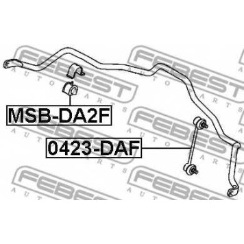 Тяга / стойка стабилизатора FEBEST 0423-DAF-1