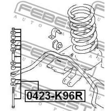 Тяга / стойка стабилизатора FEBEST 0423-K96R-1