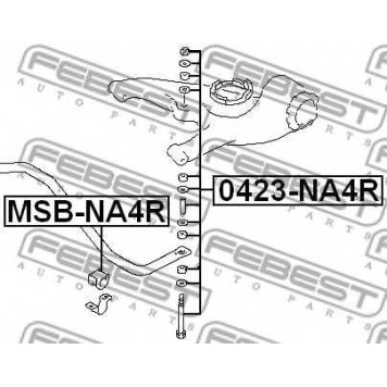 Тяга / стойка стабилизатора FEBEST 0423-NA4R-1