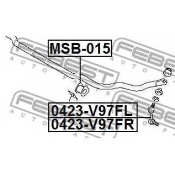 Тяга / стойка стабилизатора FEBEST 0423-V97FL-1