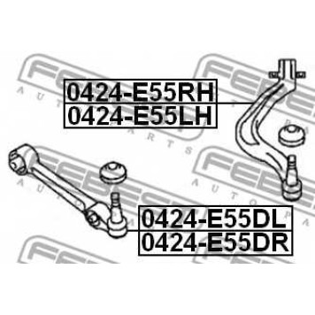 Рычаг независимой подвески колеса FEBEST 0424-E55DR-1