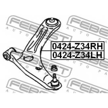 Рычаг независимой подвески колеса FEBEST 0424-Z34LH-1