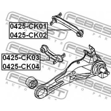 Рычаг независимой подвески колеса FEBEST 0425-CK01-1