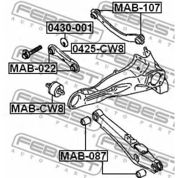Рычаг независимой подвески колеса FEBEST 0425-CW8-1