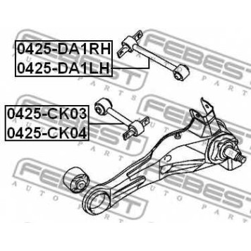 Рычаг независимой подвески колеса FEBEST 0425-DA1RH-1