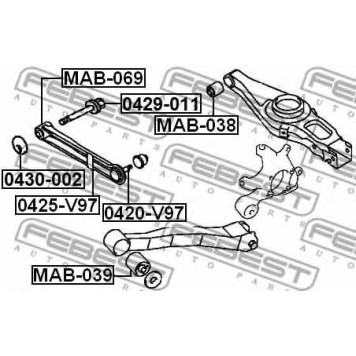 Болт регулировки развала колёс FEBEST 0429-011-1