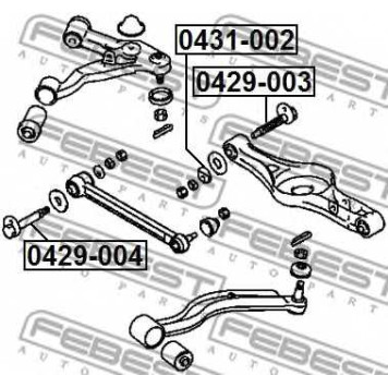 Чаша холостого хода, балка моста FEBEST 0431-002-1