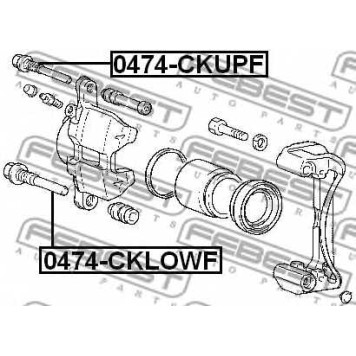 Направляющий болт корпуса скобы тормоза FEBEST 0474-CKUPF-1