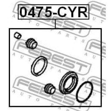 Ремкомплект тормозного суппорта FEBEST 0475-CYR-1