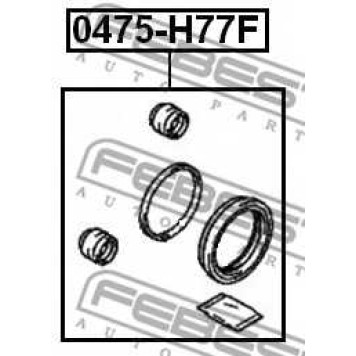 Ремкомплект тормозного суппорта FEBEST 0475-H77F-1