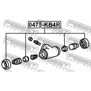 Ремкомплект тормозного суппорта FEBEST 0475-KB4R-1