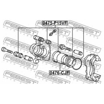Ремкомплект тормозного суппорта FEBEST 0475-P15VF-1