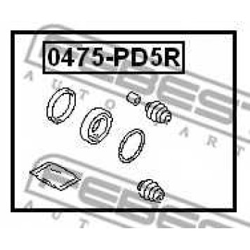 Ремкомплект тормозного суппорта FEBEST 0475-PD5R-1