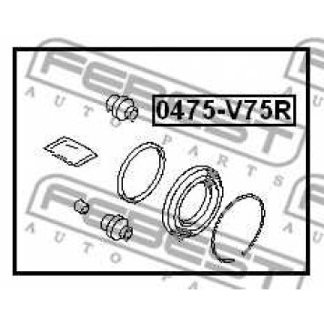 Ремкомплект тормозного суппорта FEBEST 0475-V75R-1