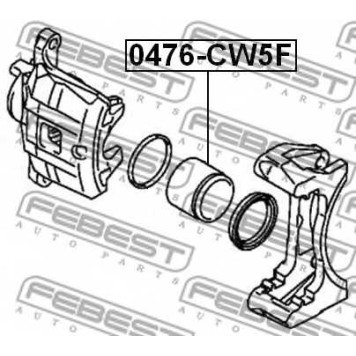 Поршень корпуса скобы тормоза FEBEST 0476-CW5F-1