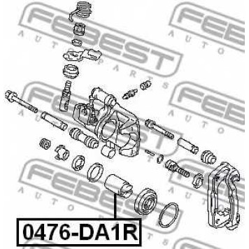 Поршень корпуса скобы тормоза FEBEST 0476-DA1R-1