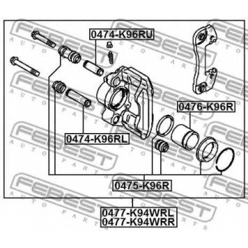 Тормозной суппорт FEBEST 0477-K94WRL-1