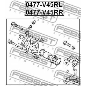 Тормозной суппорт FEBEST 0477-V45RL-1