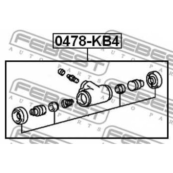 Колесный тормозной цилиндр FEBEST 0478-KB4-1