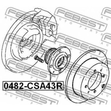 Ступица колеса FEBEST 0482-CSA43R-1